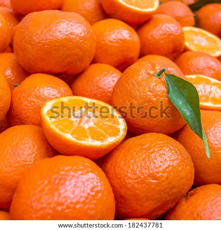 Lot of mandarin orange /Mandarin, selective focus