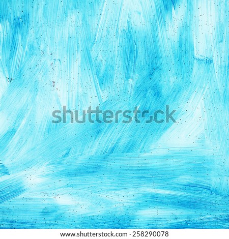 Abstract textured background grunge rusty metal surface is painted bright blue paint