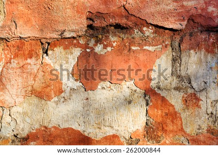 Abstract concrete, weathered with cracks and scratches. Landscape style. Grungy Concrete Surface. Great background or texture.