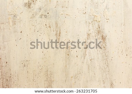 Dirty concrete wall with streaks of water, stains, cracks and scratches. Grungy concrete surface. Great background or texture for your project. Sepia
