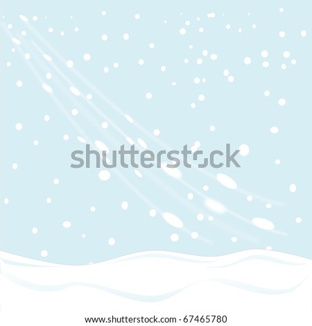 Winter background with snow and wind