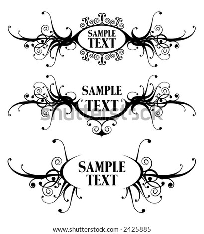 Logo Design Vector Free on Kinds Of Floral Design Frames  Stock Vector 2425885   Shutterstock