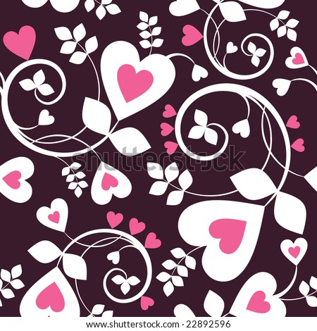 heart wallpaper backgrounds. stock vector : Seamless background from a hearts ornament, 