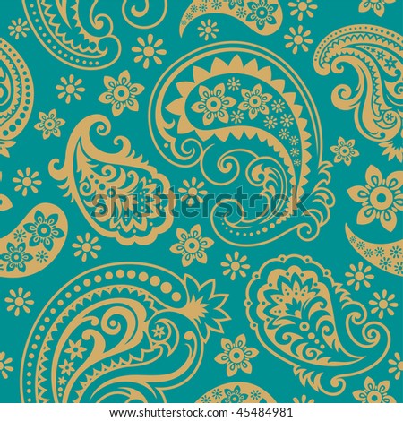 stock vector Seamless background from a paisley ornament 
