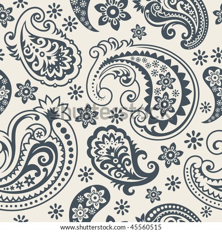 stock vector : Seamless background from a paisley ornament, Fashionable modern wallpaper or textile