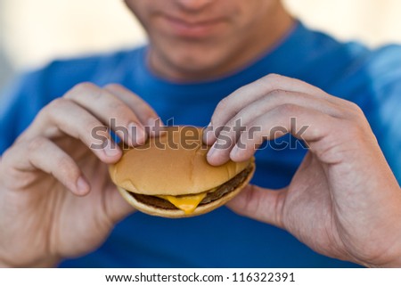 Burger from the fast food restaurant
