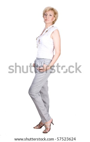 adult fifty years woman posing in studio