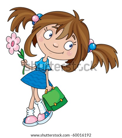 زيني موضوع بهذه الصور Stock-vector-illustration-of-a-smiling-girl-60016192