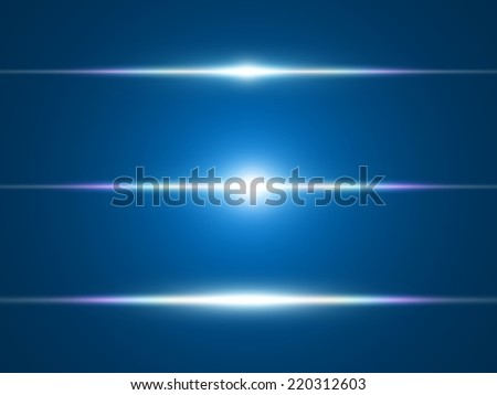 Element blue light with lens effect Element blue light with lens effect