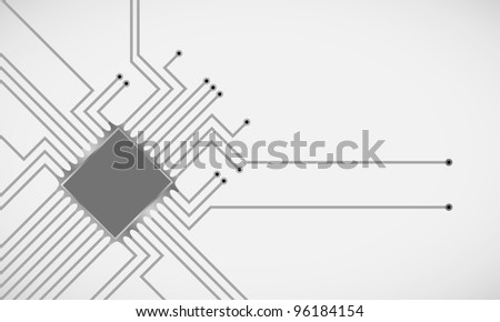 Computer chip on the motherboard wallpaper.