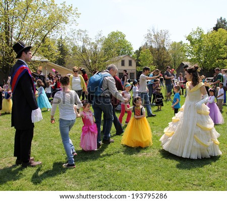 TORONTO Ã¢Â?Â? MAY 19: Cinderella dancing at  ball  in Black Creek Pioneer Village in May 19, 2014 in Toronto, Canada.