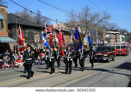 TORONTO, CANADA - APRIL 4: Veterans take part in an annual Easter Parade 2010 April 4, 2010 in Toronto, Canada.