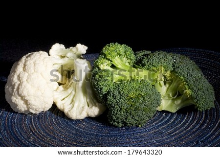 Fresh vegetable - broccoli and cauliflower