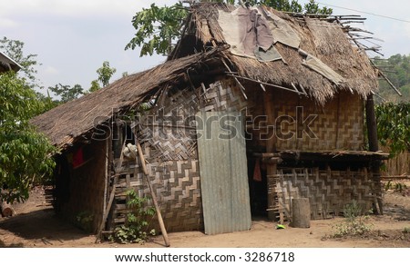 Slum House Of The M'nong In Vietnam Stock Photo 3286718 : Shutterstock