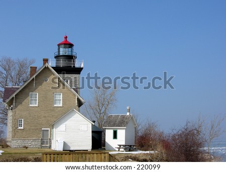 Lighthouse at Golden Hills State Park located in upstate New York along Lake Ontario.