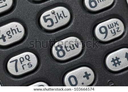 Phone keypad close up