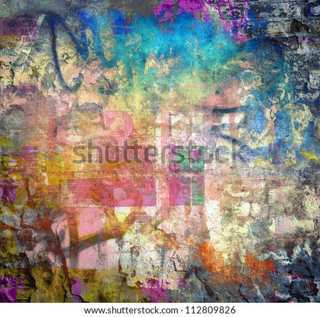 Grunge colorful texture, graffiti background