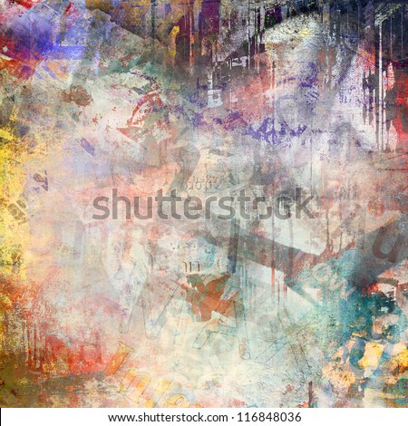 Grunge colorful background, graffiti wall