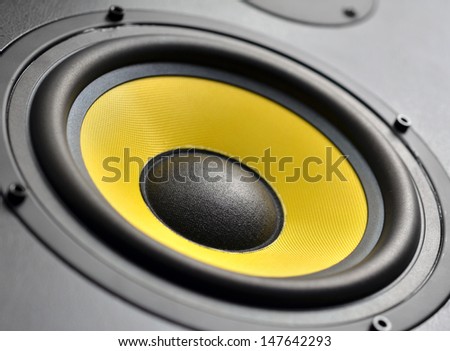 Audio speaker closeup