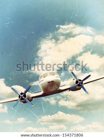 Old aircraft vintage background Old aircraft vintage background