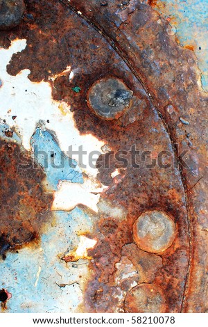 Grunge dirty texture, brown scratched metal plate, background