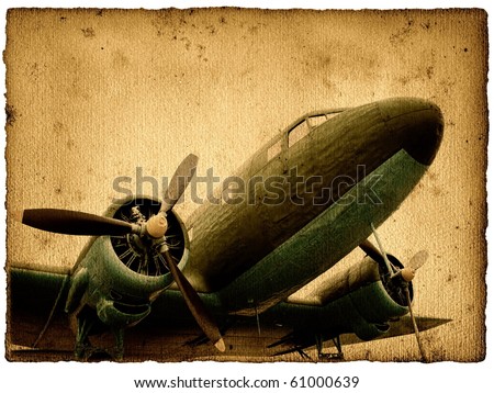 Vintage military aircraft, cargo plane