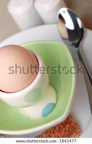boiled egg and brown toast