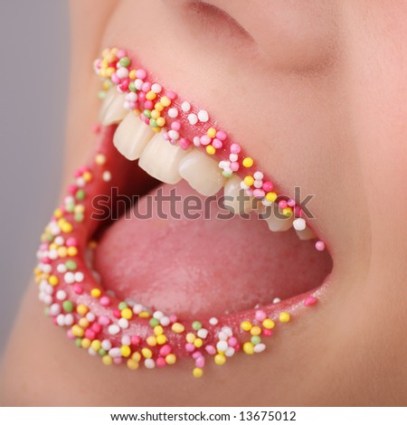 candy cake sprinkles decorating lovely lips