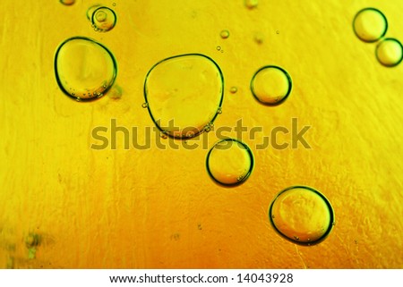 bubbles trapped inside a frosted drink icy drink