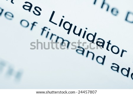 official letter from companies liquidator