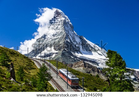 The Gornergratbahn is a 9 km long gauge mountain rack railway, with Abt rack system. It leads from Zermatt (1604 m), up to the Gornergrat (3089 m).