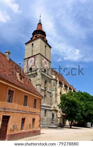 Black Church in Brasov, gothic style architecture in Transylvania, Romania