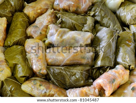 Stuffed cabbage with meat and rice, Romanian traditional cuisine
