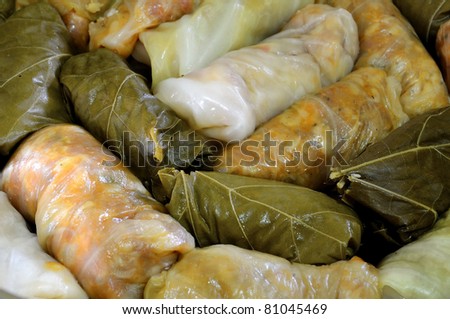 Stuffed cabbage with meat and rice, Romanian trdditional cuisine