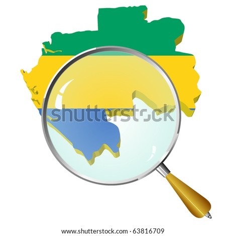 vector map of Gabon under maps of gabon. vector map of Gabon under