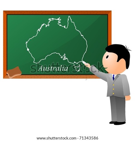 Australia Map Drawing