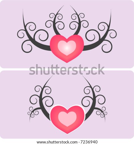 stock vector : Two tattoo