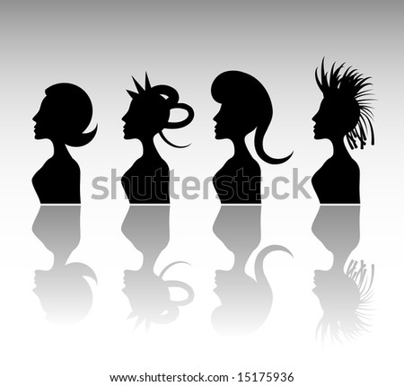 Funky Hairstyle Set 5. abstract