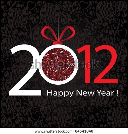  Logo Design 2012 on Stock Vector   2012 Happy New Year Greeting Card Or Background