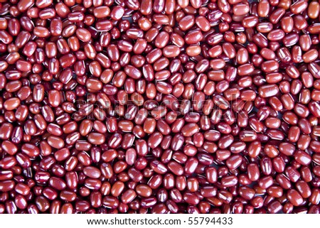 Full frame of dried azuki beans for food background or texture