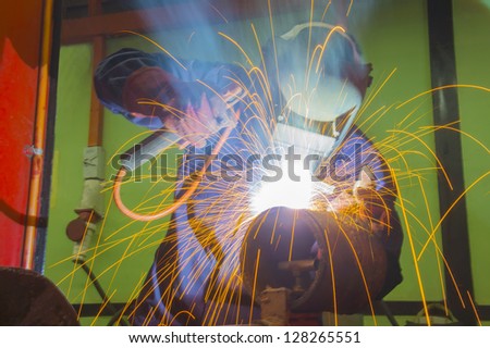 welder at work on location