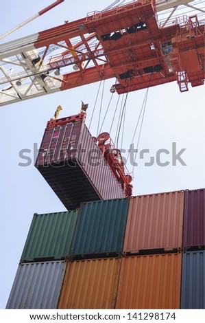 Container cargo operation in port Container cargo operation in port