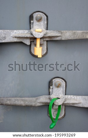 Seal safety lock on container box