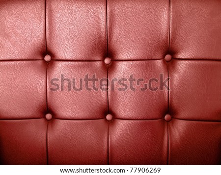 Texture of Red leather of sofa background