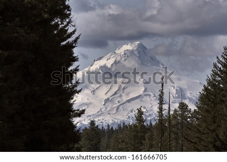 Mount Hood Oregon snow cap scenic mountain