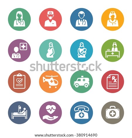 Medical & Health Care Icons Set 1 - Services | Dot Series