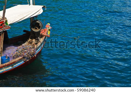 Fishing boat  The way of life islander in Thailand.
