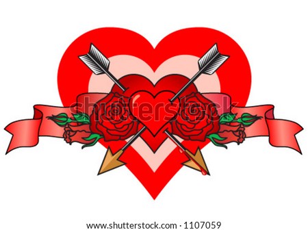 Pics Of Hearts And Roses. hearts, roses and arrows