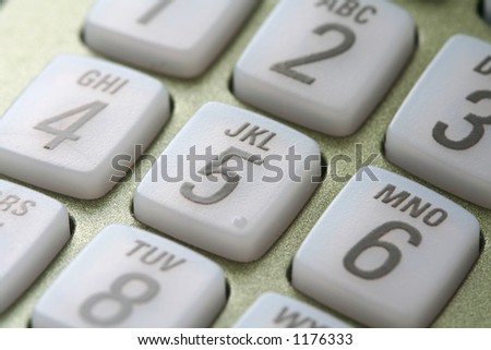 Phone keypad close up