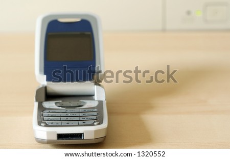 Cell phone on a table